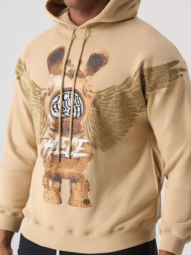 TCH Cotton Rhinestone Graphic Pullover Hoodie