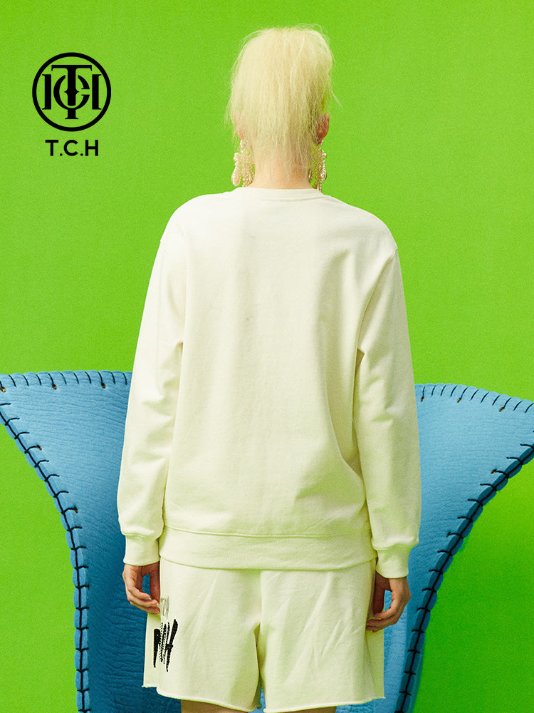 TCH Graphic Rhinestone Oversized Sweatshirt