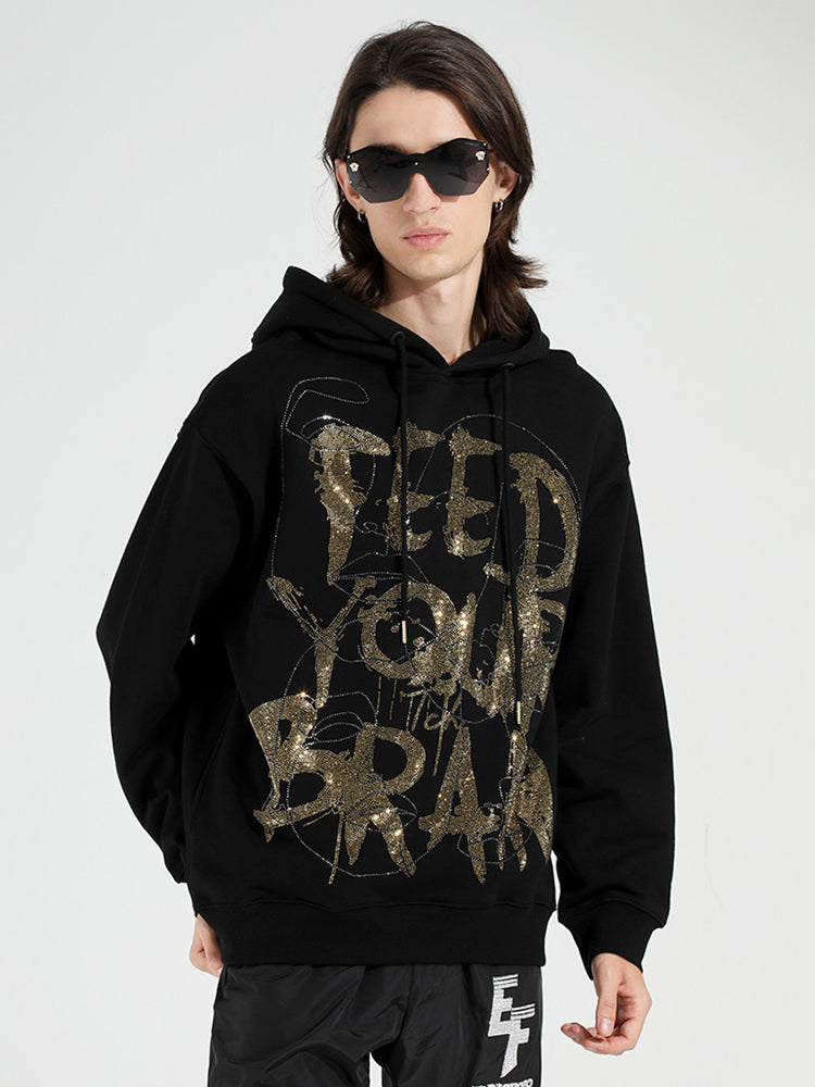 TCH Fashion Letter Printed Drawstring Loose Hoodies