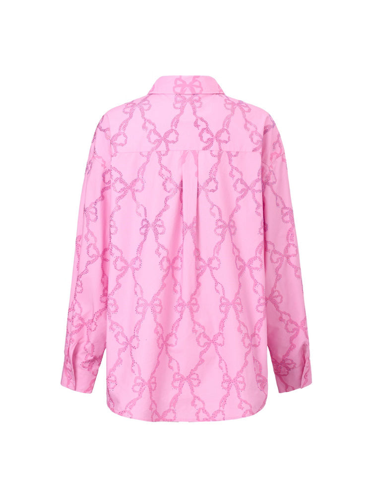 TCH Rhinestone Graphic Oversized Shirts