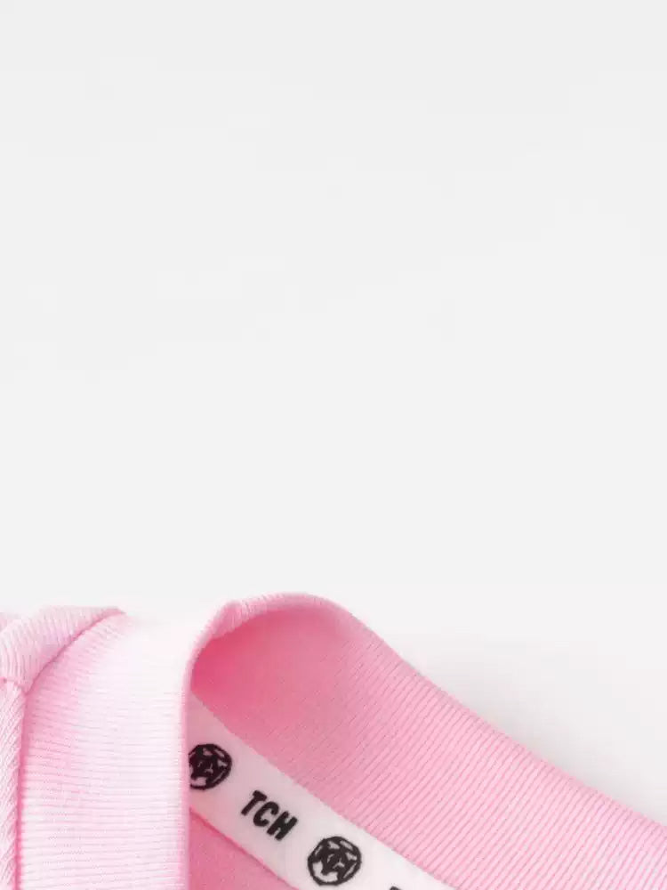 TCH Luxury Rhinestone Bunny Shiny T-Shirt in Pink