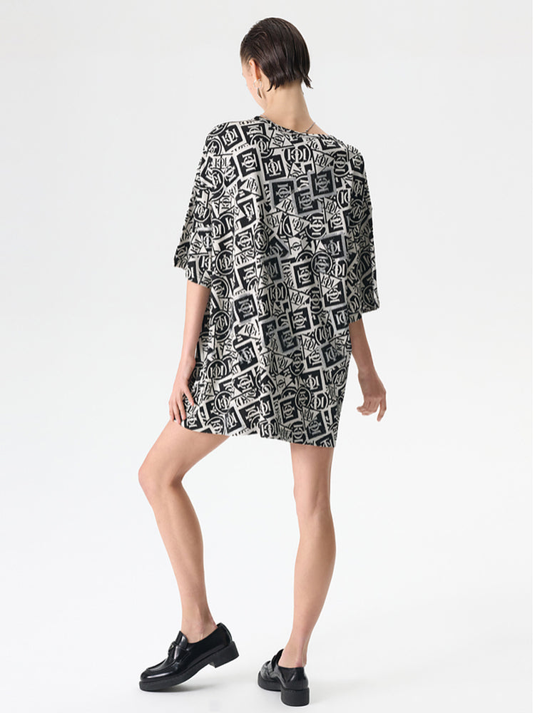 TCH Rhinestone Logo Print Classic Tunic T-Shirt