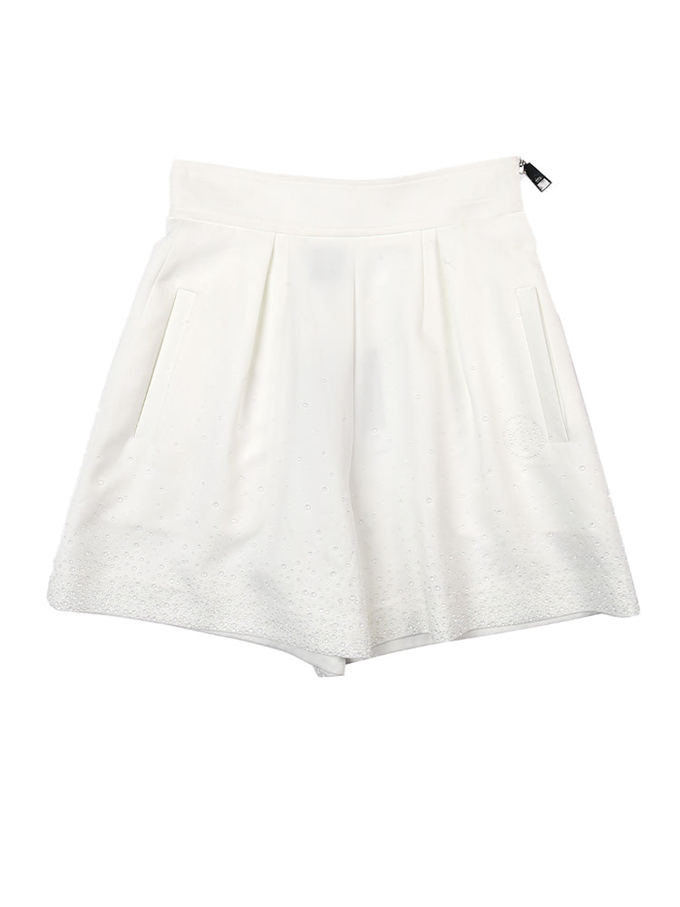 TCH Crystal-Embellished High-Rise Fitted Shorts