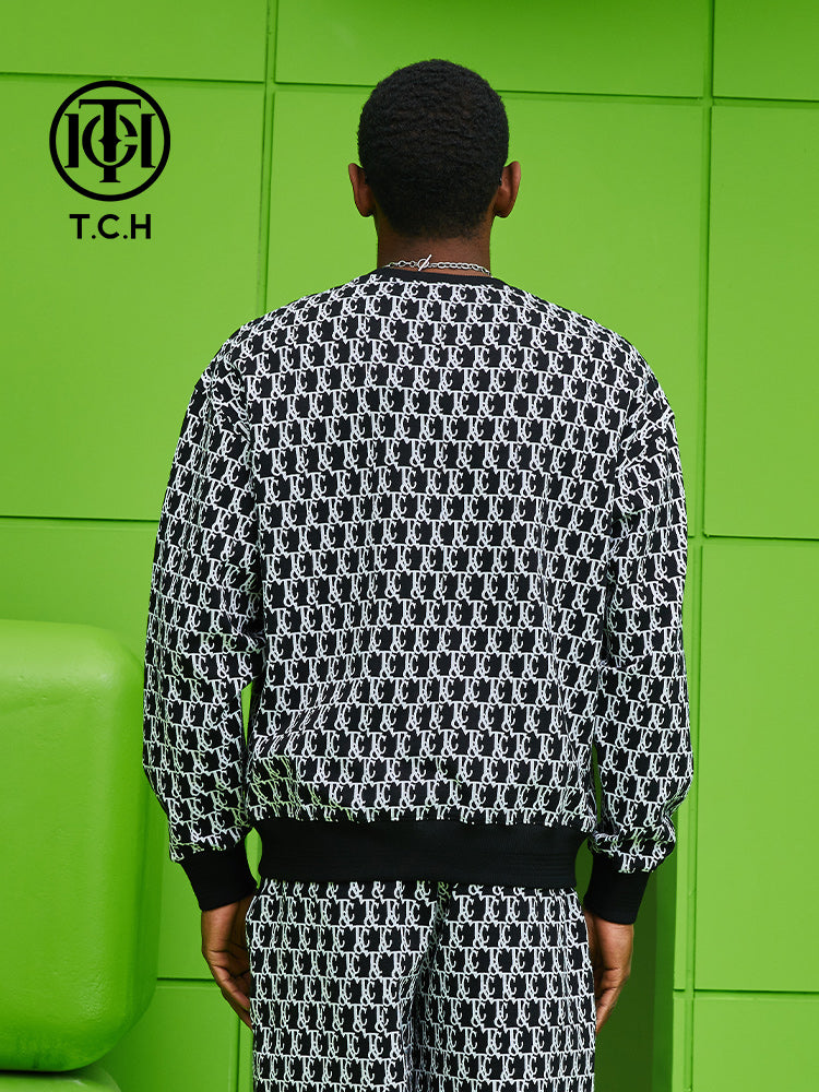 TCH Men's Jacquard Cotton Sweatshirt