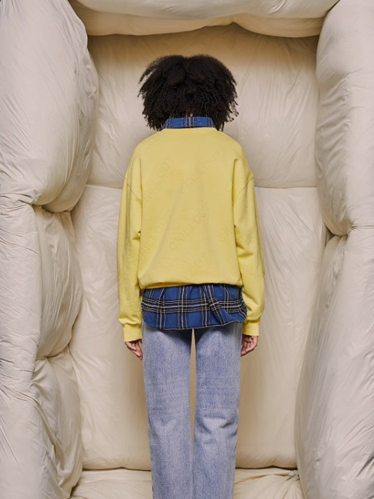 TCH Rhinestone Letter Print Loose Top