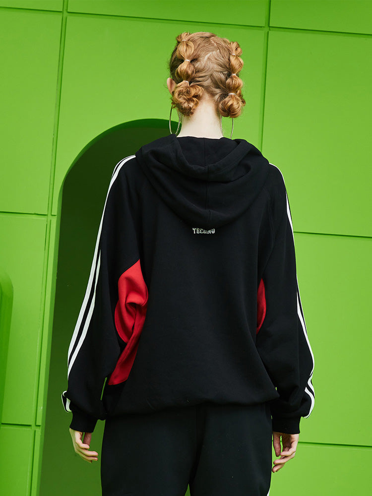 TCH Graphic Rhinestone Stripe Sportswear Hoodies