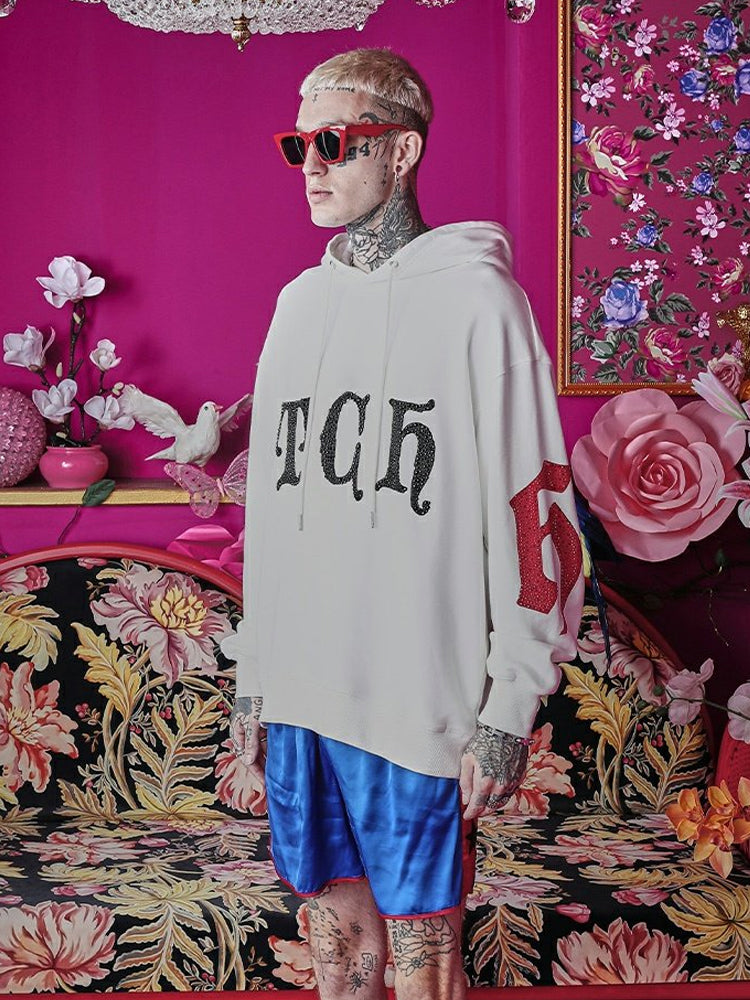 TCH Unisex Leopard Rhinestone Graphic Hoodie