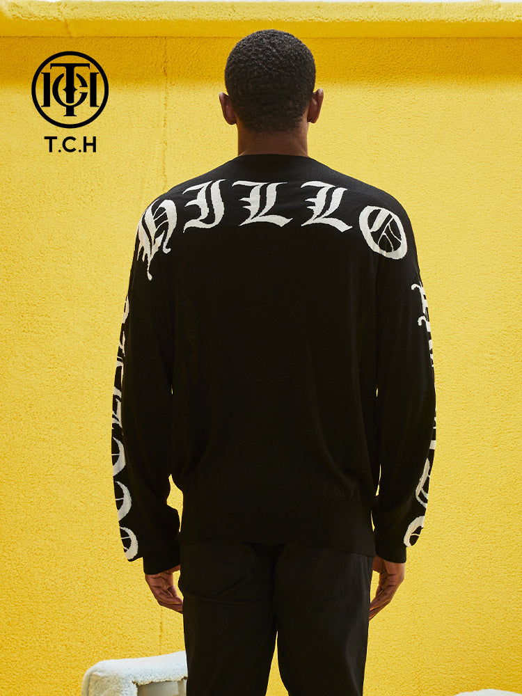 TCH Fashion Graphic Black Pullover Sweatshirt