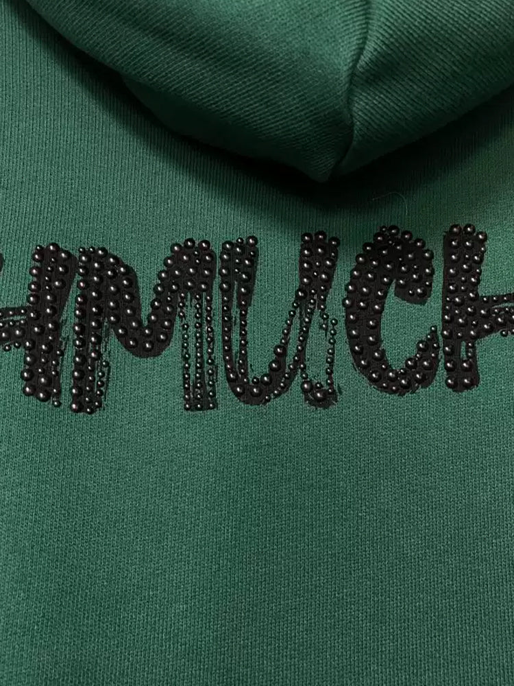 TCH Rhinestone Graphic Hip Hop Hoodie