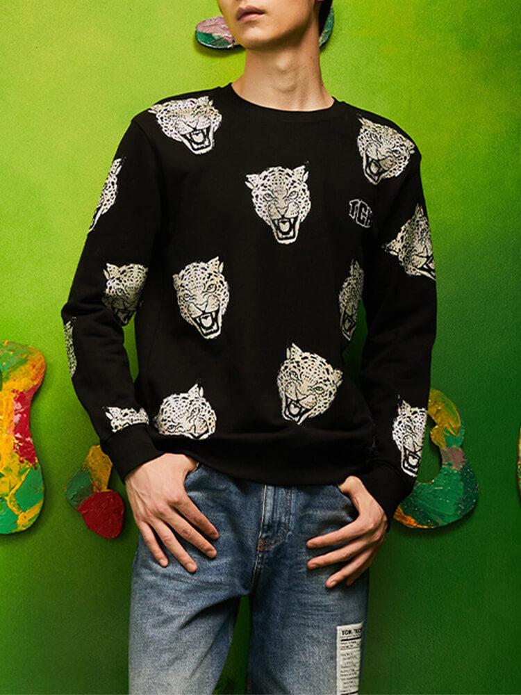 TCH Men's Graphic Rhinestone Sweatshirt Top