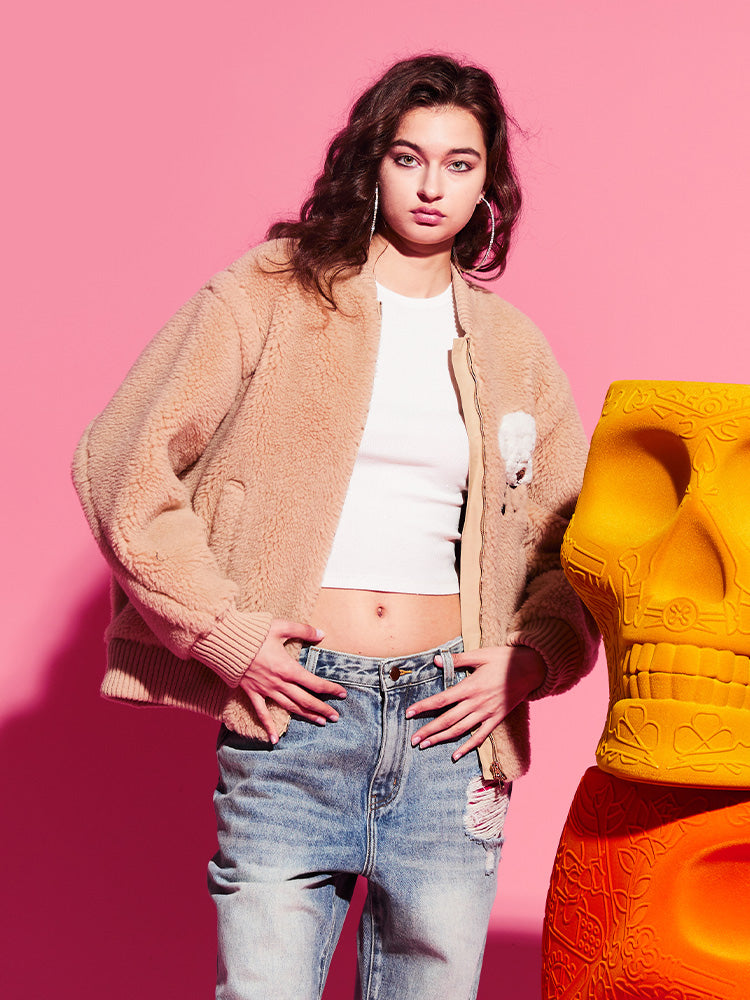 TCH Zip Up Fleece Oversized Sherpa Jacket