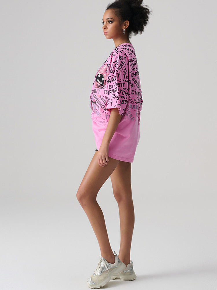 TCH Letter Graphic Rhinestone Oversized T-shirt
