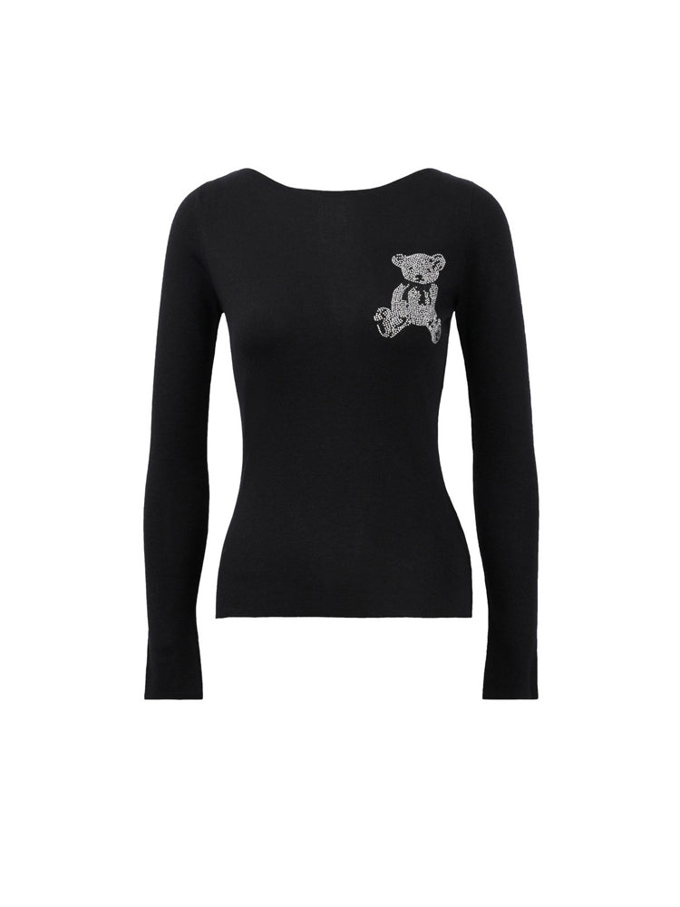 TCH Rhinestone Angle Wing Slim Fit Top