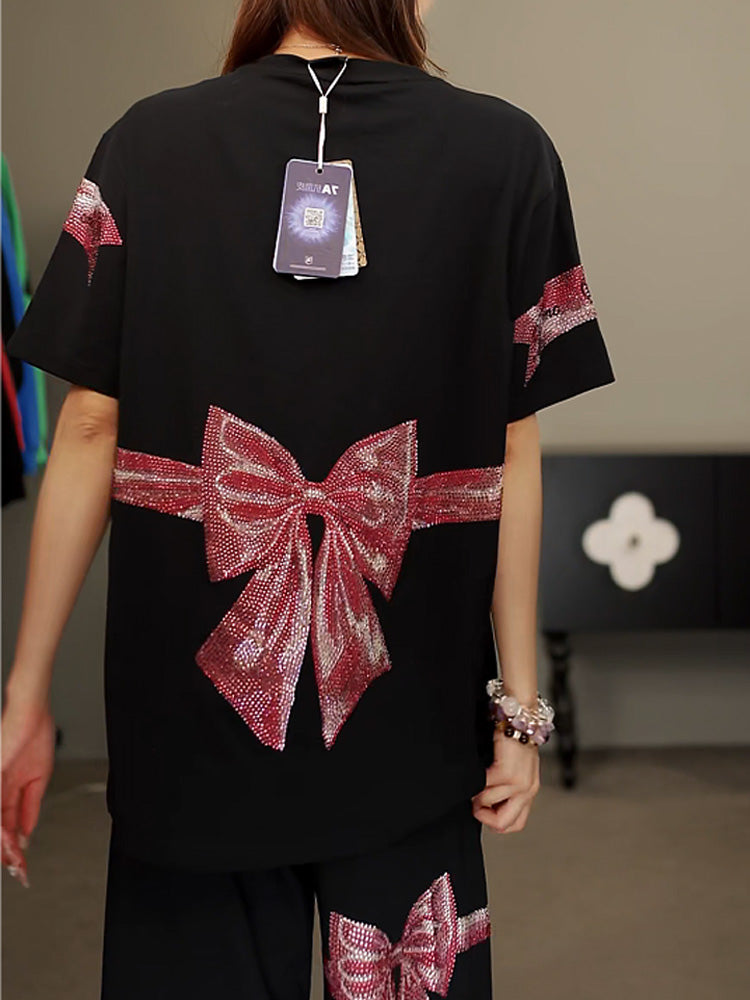 TCH Presale Pink Bow Rhinestone Teddy Bear T-Shirt