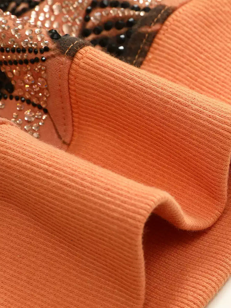 TCH Rhinestone Graphic Fashion Pullover Sweatshirt