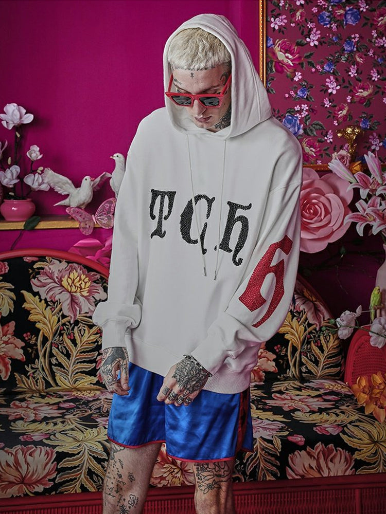 TCH Unisex Leopard Rhinestone Graphic Hoodie