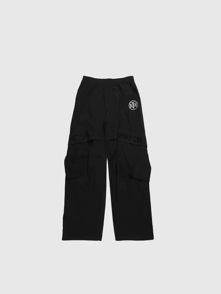 TCH Rhinestone Oversize Ripstop Convertible Cargo Pants
