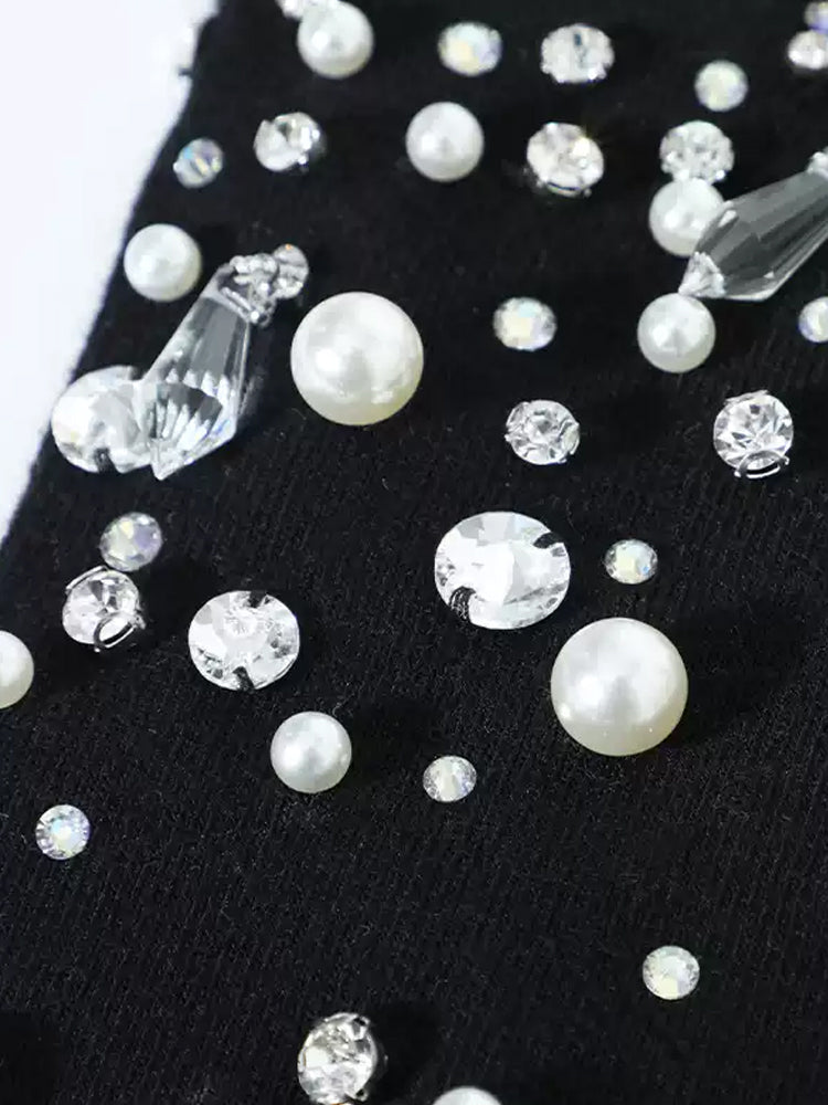 TCH Sparkle Rhinestone Socks Star Crystal Pearl