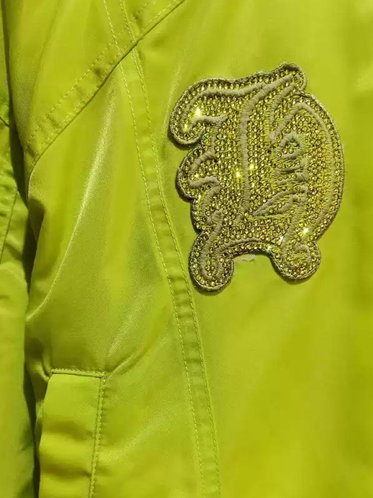 TCH Rhinestone Embroidery Wings Bomber Jacket