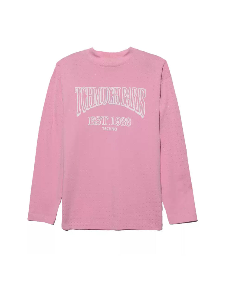 TCH Crystal-Embellished Letter Print Loose Top