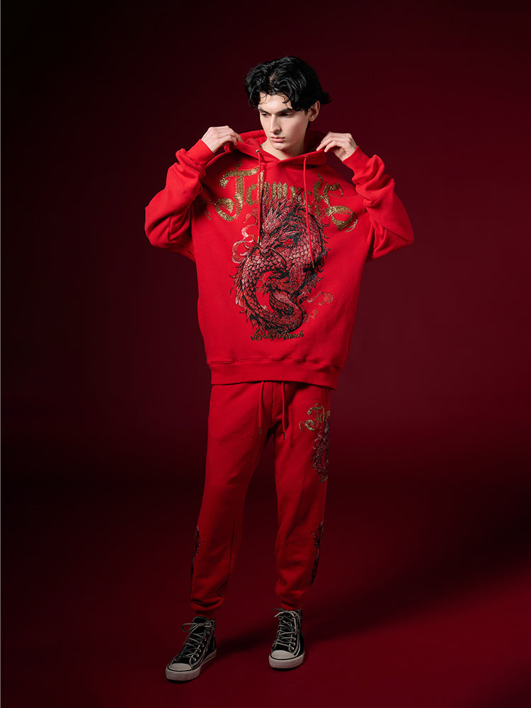 TCH Dragon Rhinestone Bling Trendy T-shirt /Oversized Hoodie