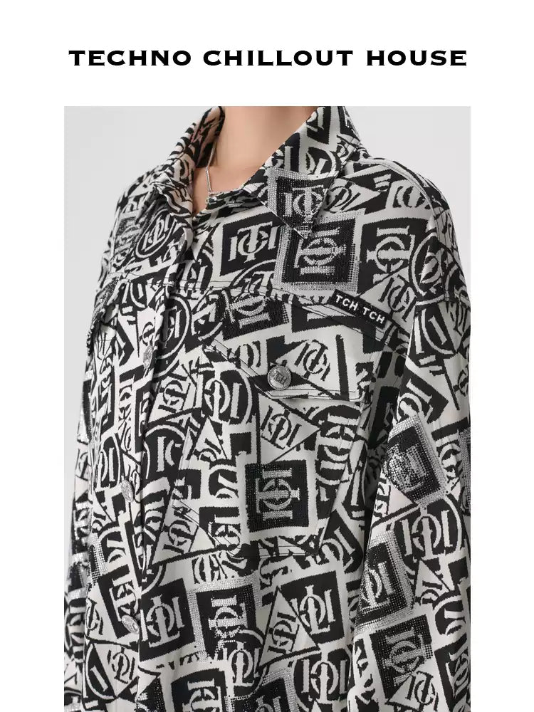 TCH Classic Collar Printed Tunic Shirt Dress
