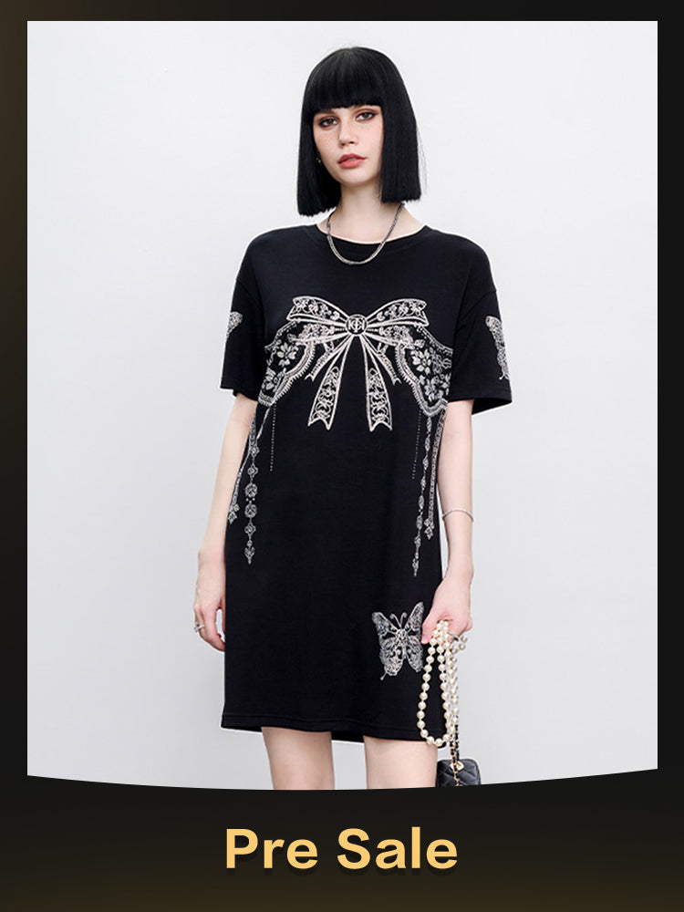 TCH Pre-Sale Rhinestone Bows Butterfly Mini Dress