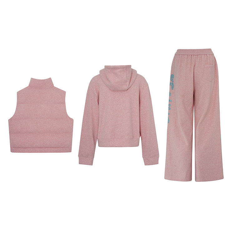 TCH Graphic Rhinestone 3 Piece Outfits Sweatsuit