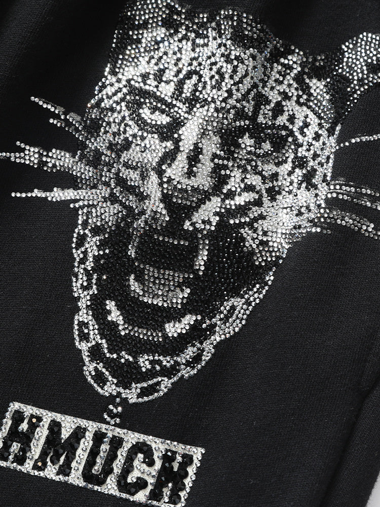 TCH Graphics Leopard Rhinestone Long Pants