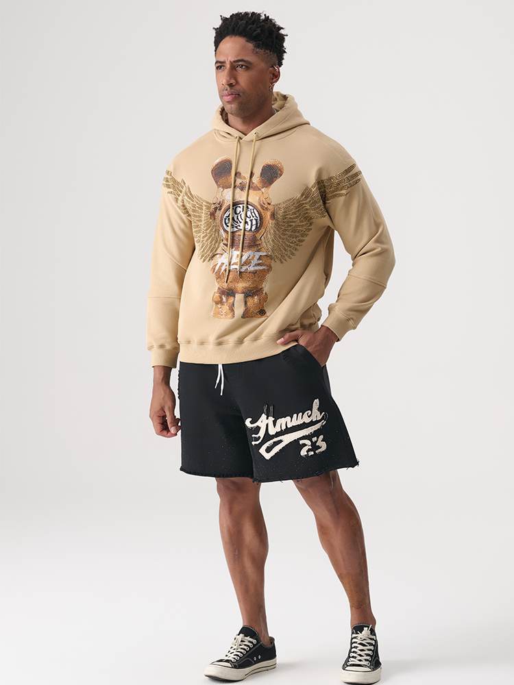 TCH Cotton Rhinestone Graphic Pullover Hoodie