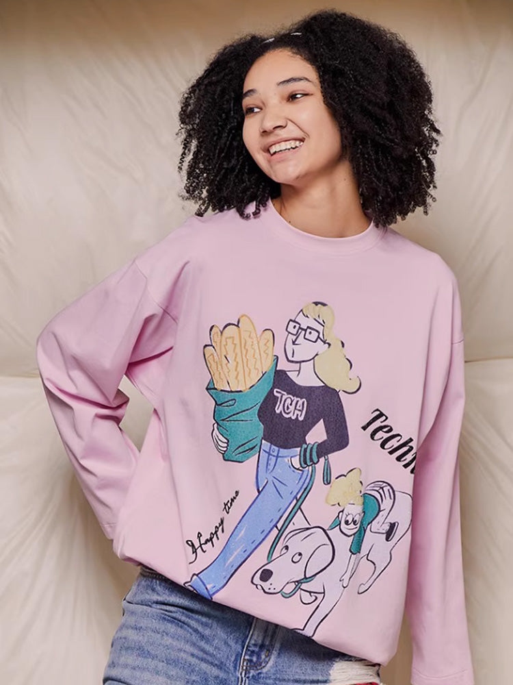 TCH Causal Rhinestone Graphic Sparkle Top