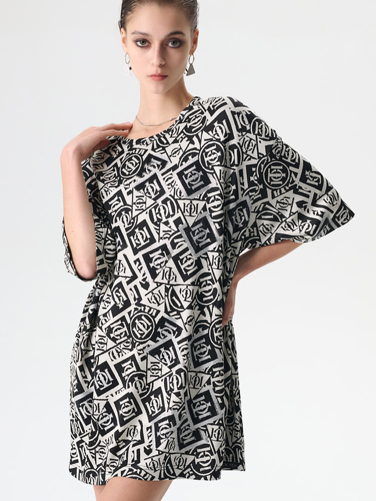 TCH Rhinestone Logo Print Classic Tunic T-Shirt