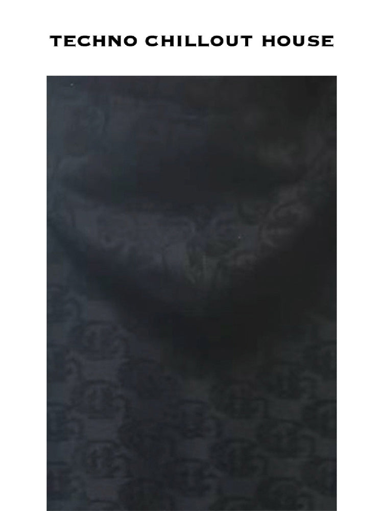 TCH Jacquard Tiger Rhinestone Black Hoodie