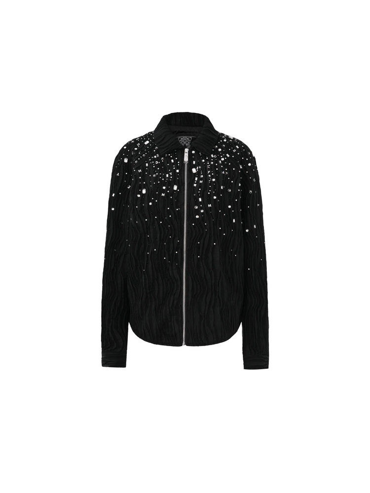TCH Ruched Crystal-Embellished Jacket