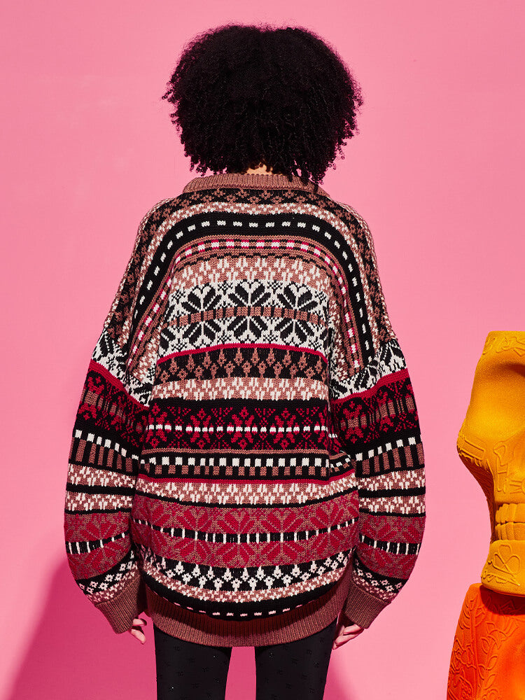 TCH Multicolor Wool Oversized Knit Sweater