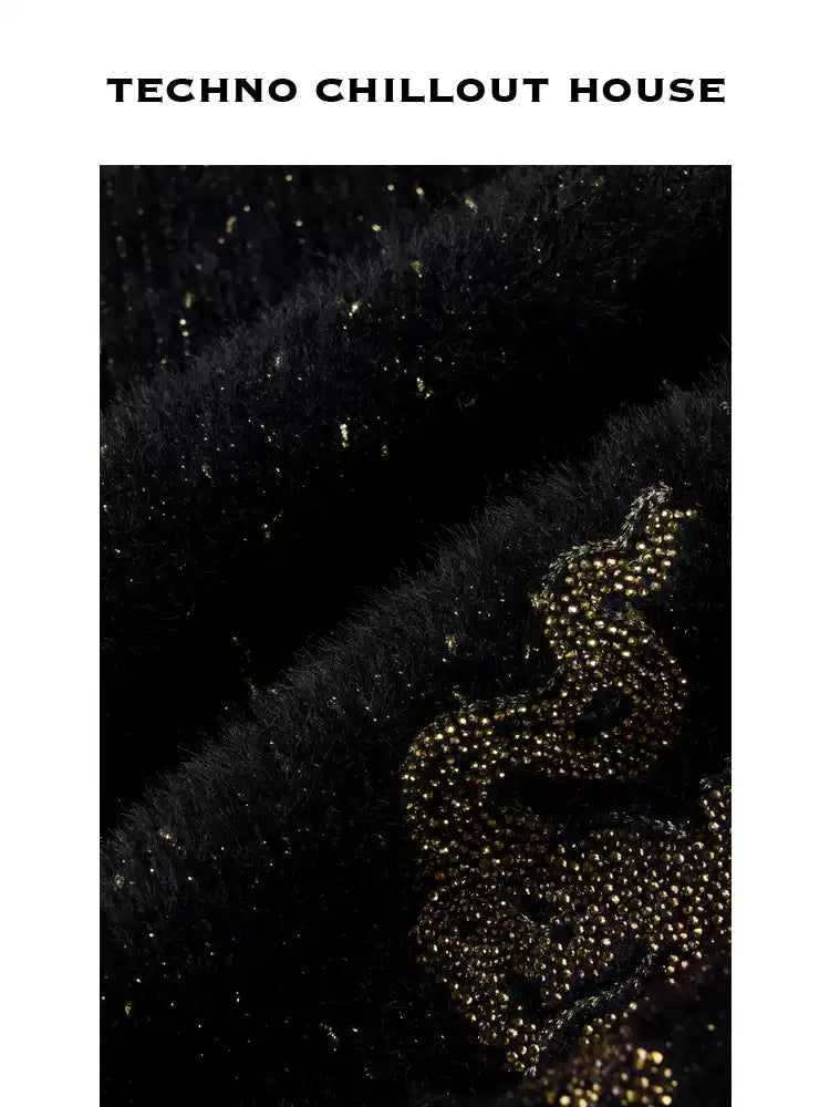 TCH Allover Rhinestone Unisex Graphic Pullover Top