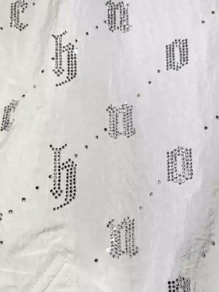 TCH Allover Print Rhinestone Cut Out Sleeve Jacket