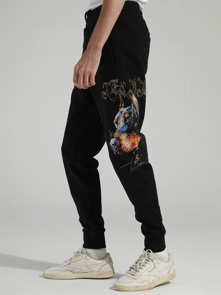 TCH Rhinestone Graphic Regular fit Sweatpants
