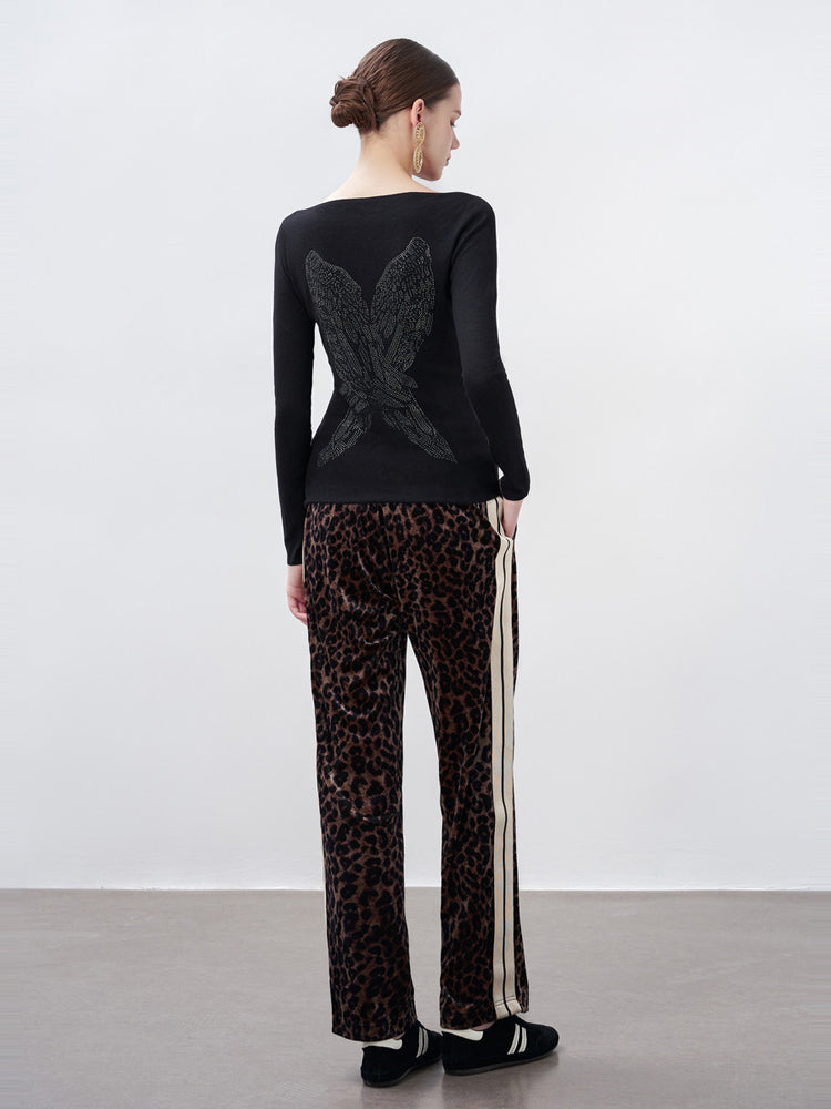 TCH Rhinestone Angle Wing Slim Fit Top