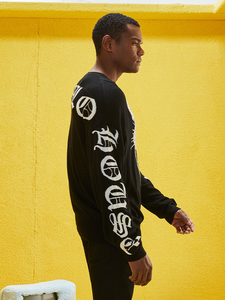 TCH Fashion Graphic Black Pullover Sweatshirt