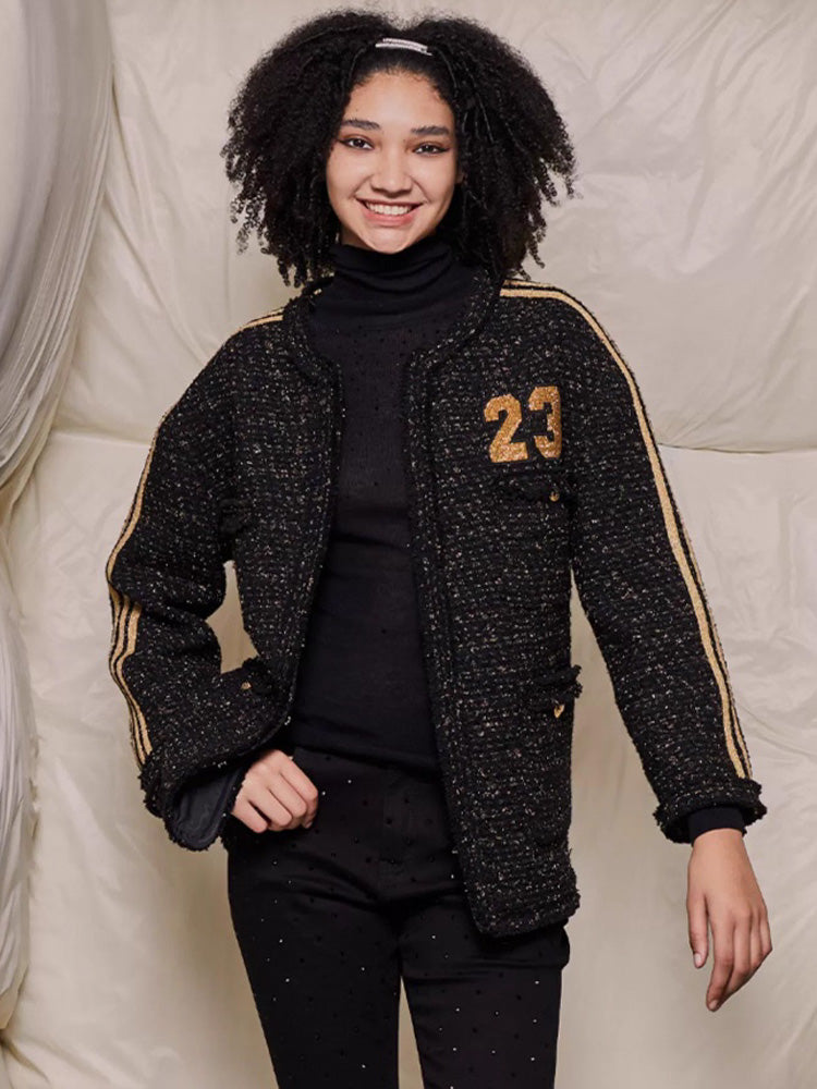 TCH Rhinestone Graphic Drama Work Jacket