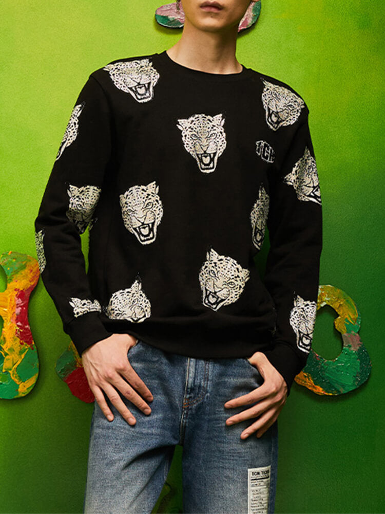 TCH Men's Graphic Rhinestone Sweatshirt Top