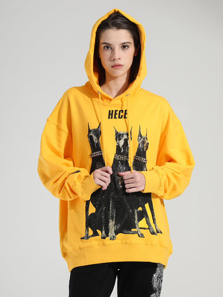 TCH Three Dubins Rhinestone Oversized Hoodie