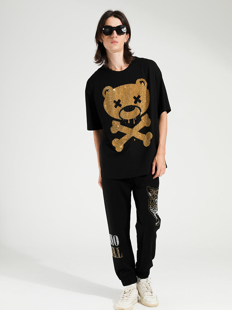 TCH Mens Animal Hot Diamond Printed T-shirt