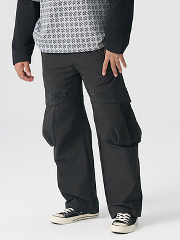 TCH Rhinestone Oversize Ripstop Convertible Cargo Pants