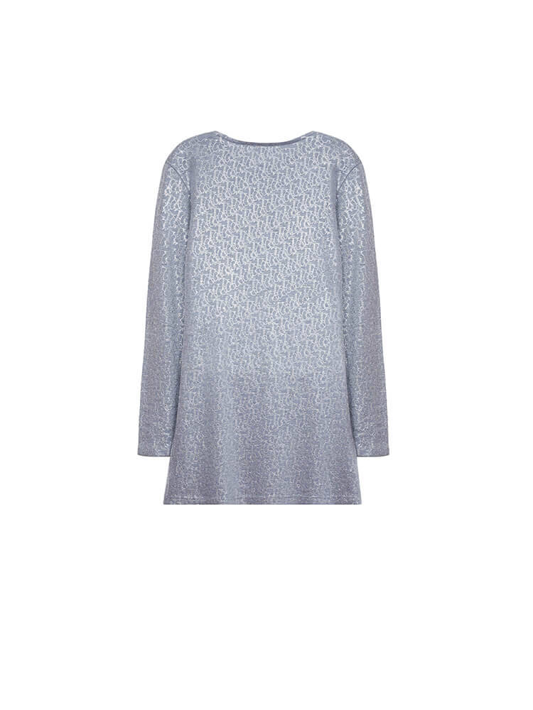 TCH Grid Print Rhinestone Silver Bodycon Mini Dress