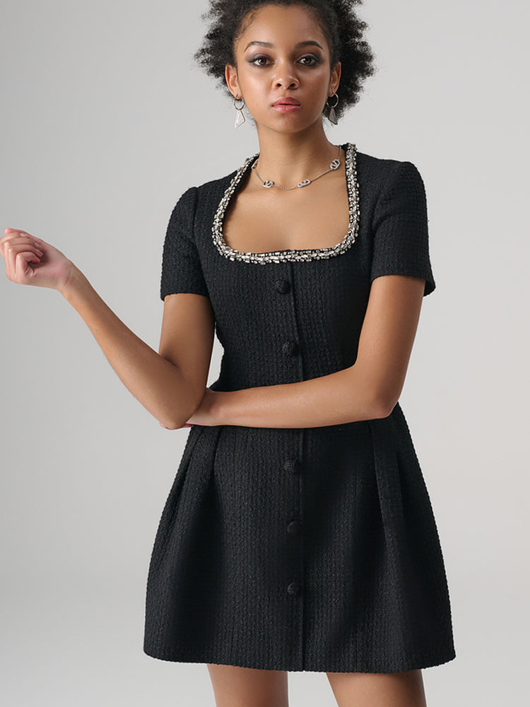 TCH Crystal Embellished Sweetheart Mini Dress