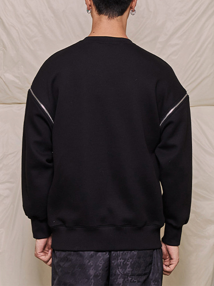 TCH Rhinestone Letter Knit Sweatshirt