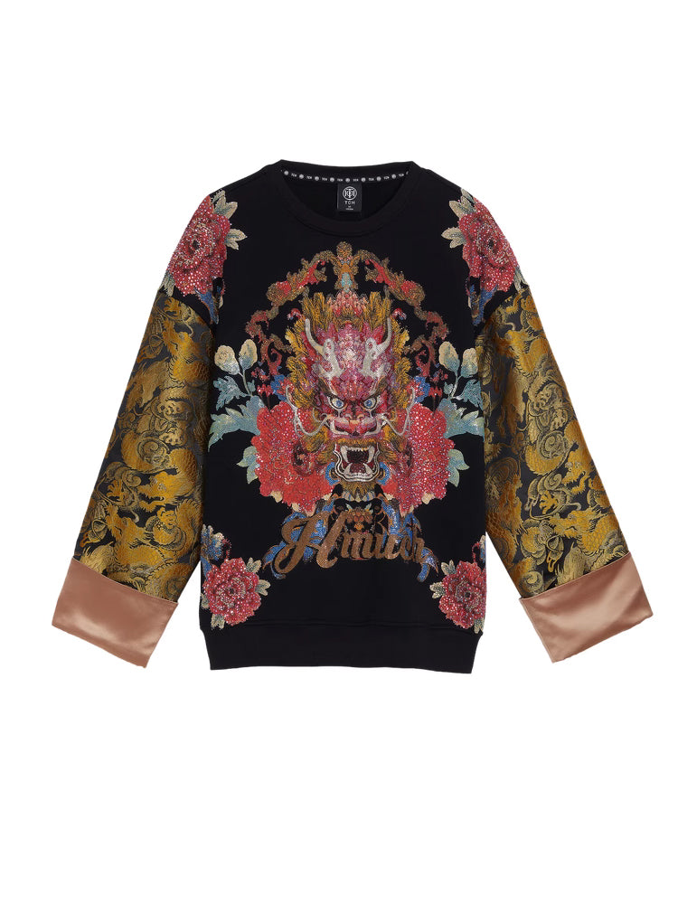 TCH Luxury Rhinestone Embellished Graphic Pullover Top