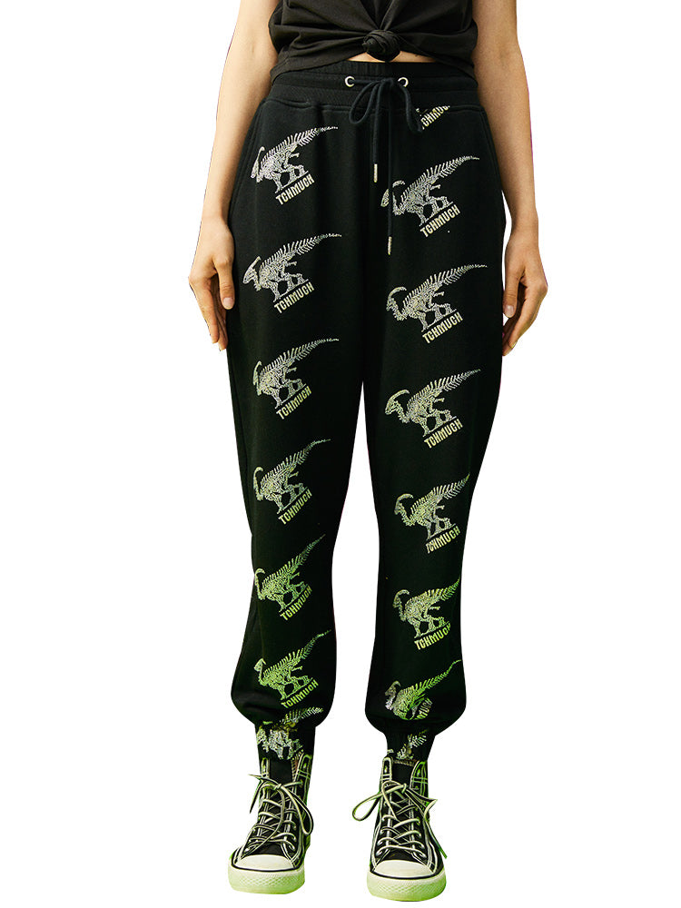 TCH Rhinestone Graphics Joggers Pants